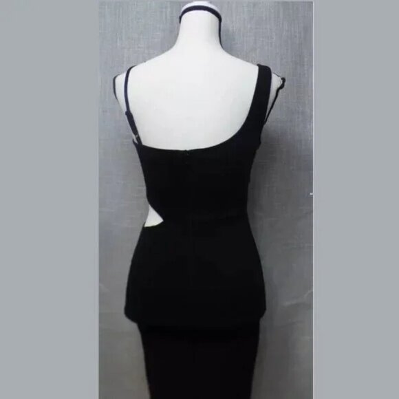 *3 FOR $9* NEW Socialite Ponte Asymmetric Cut Out Waist Bodycon Sexy Tight Dress - Picture 4 of 4